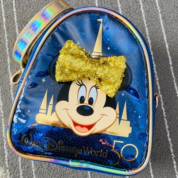 Minnie Mouse Sequined Crossbody Bag – Walt Disney World 50th Anniversary - Picture 1 of 4